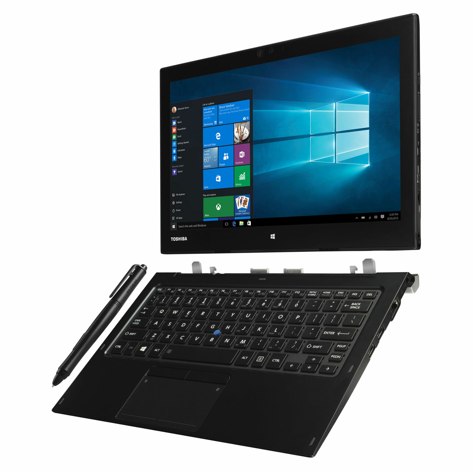 Toshiba Portégé Z20t Ultrabook, Laptop & Tablette, Win10 Pro, 8 Go RAM, 256 Go SSD, écran tactile - Görsel 2